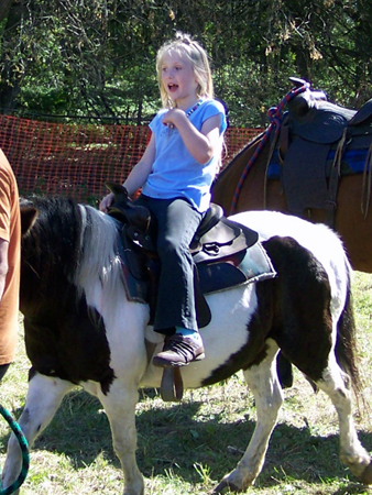 Nora on a pony