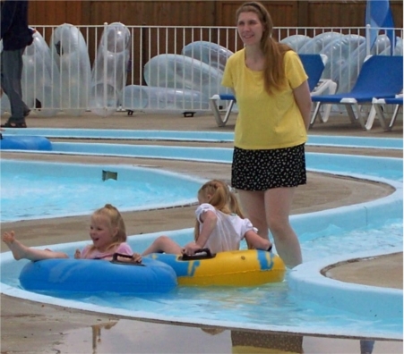 the girls on the lazy river