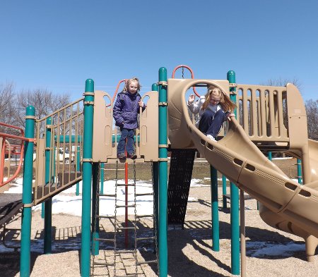 the girls on the playground