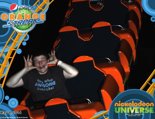 Corbin on the roller coaster