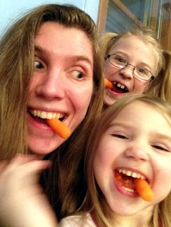 Ella and I with carrots