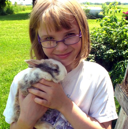 Clover the bunny and Anna