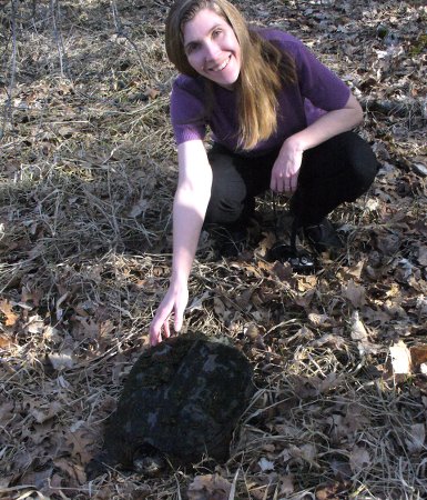 SHannon with the turtle
