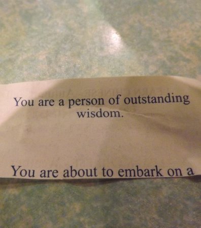 the fortune says you are a person of outstanding wisdom. You are about to embark on a