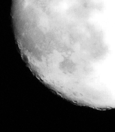 a close-up of the moon