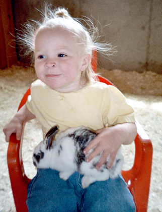 Anna with a bunny