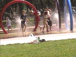 Caleb in the water park