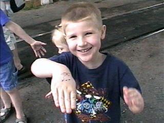 Corbin shows his tattoo