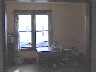 Caleb at desk in the office
