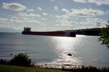 barge in harbor