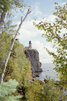 lighthouse on rocks