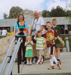 mount rushmore with Grandpa's head in the way