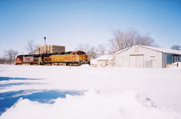 train plowing snow